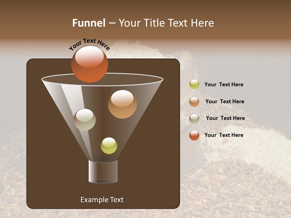 Grain, Flour And A Small Bag PowerPoint Template