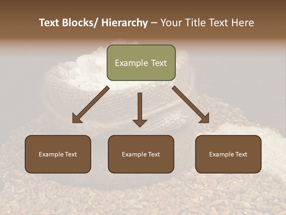 Grain, Flour And A Small Bag PowerPoint Template