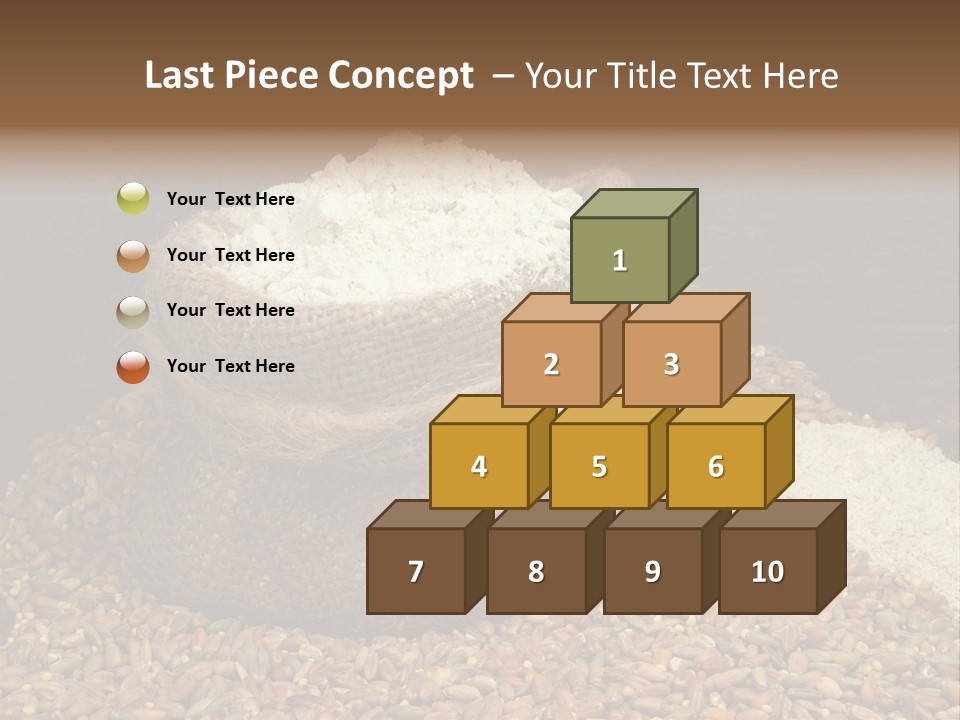 Grain, Flour And A Small Bag PowerPoint Template