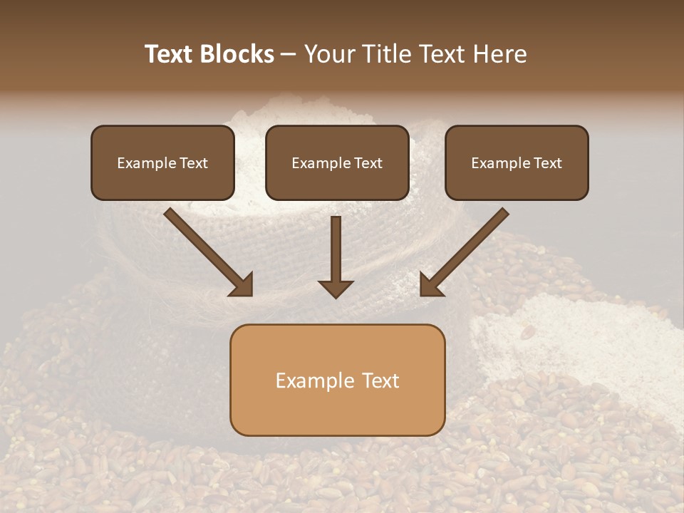 Grain, Flour And A Small Bag PowerPoint Template