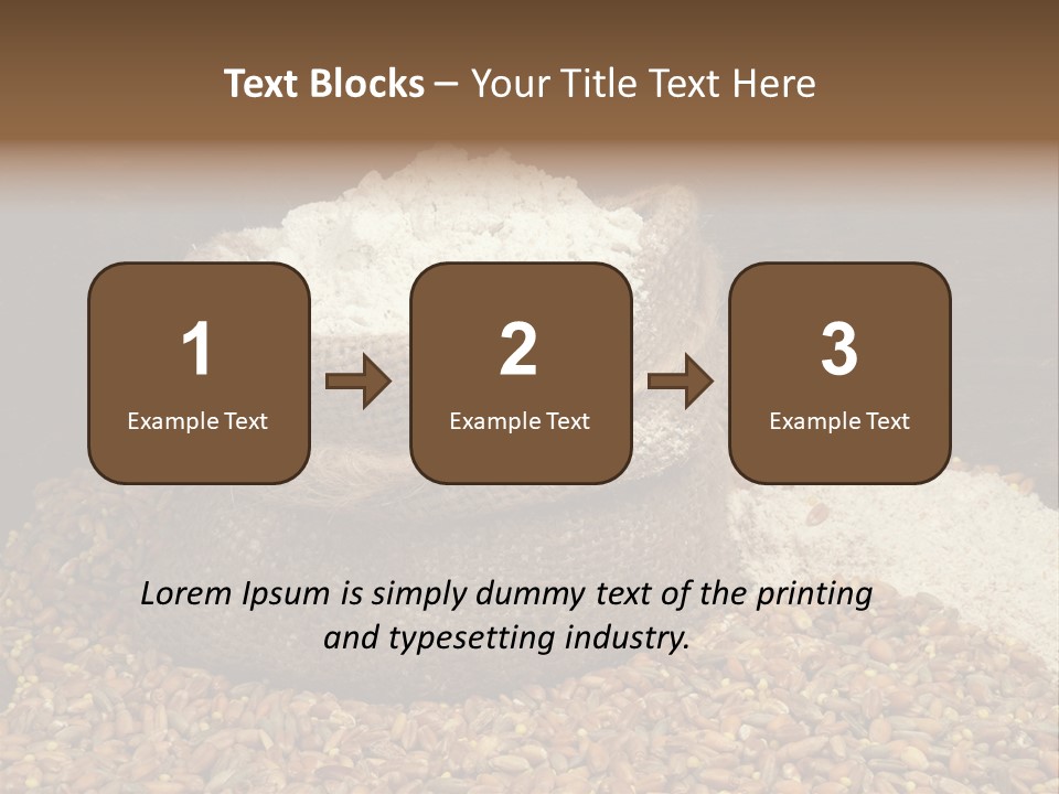 Grain, Flour And A Small Bag PowerPoint Template