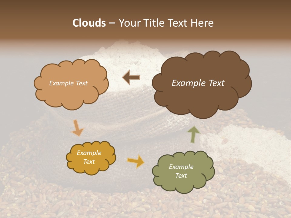 Grain, Flour And A Small Bag PowerPoint Template
