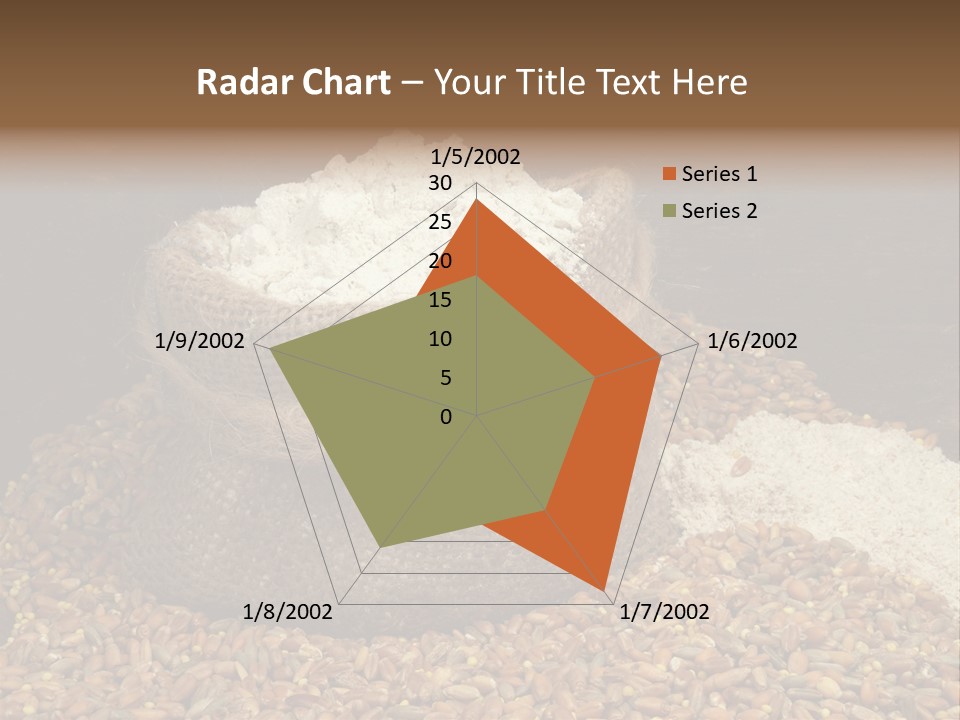 Grain, Flour And A Small Bag PowerPoint Template