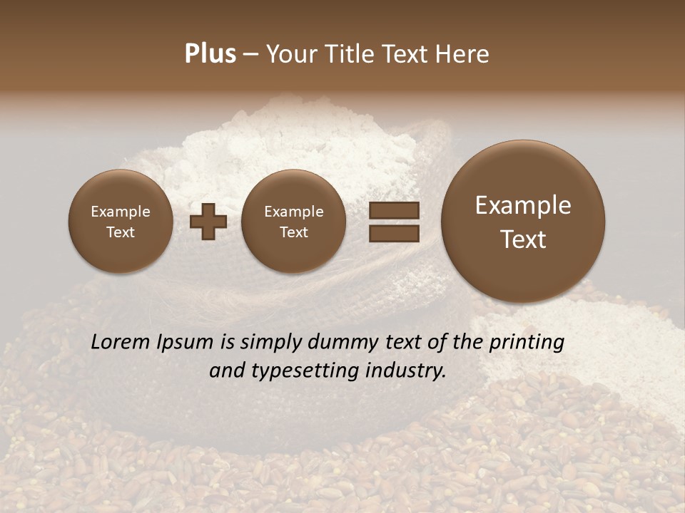 Grain, Flour And A Small Bag PowerPoint Template
