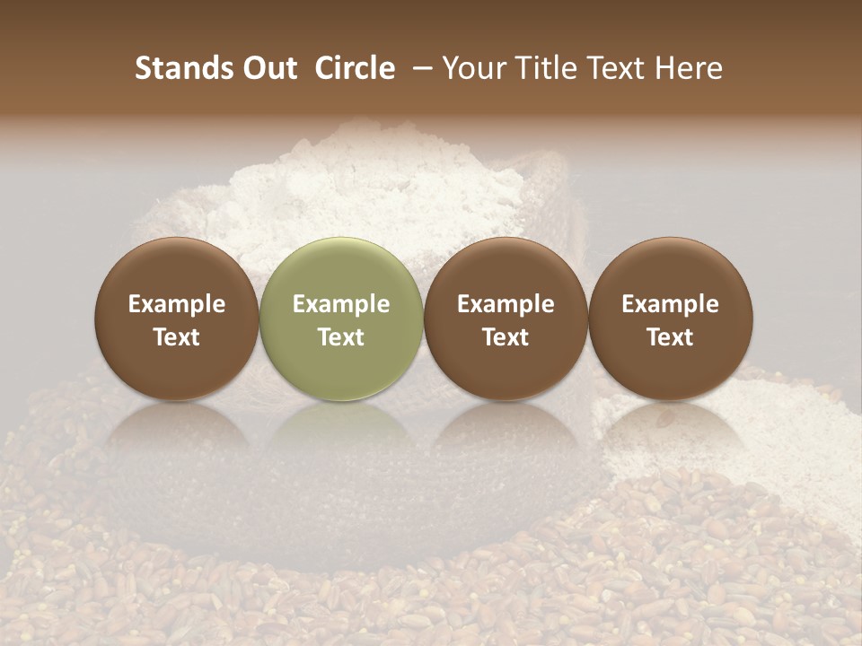 Grain, Flour And A Small Bag PowerPoint Template