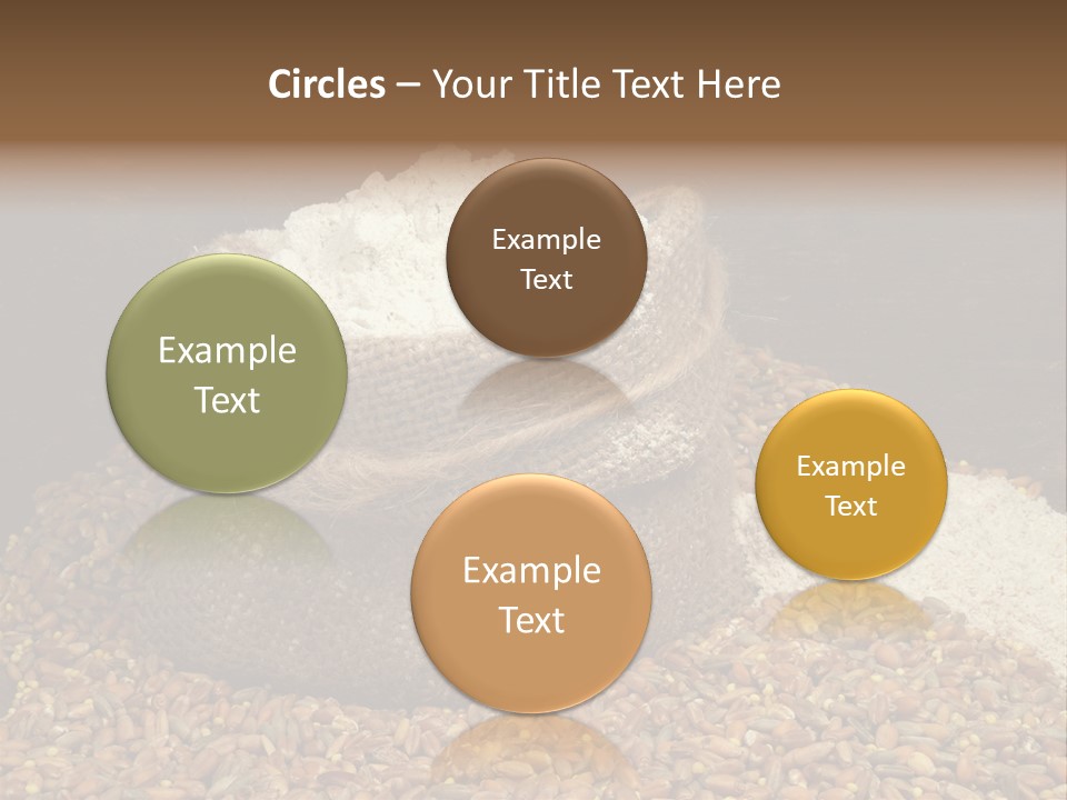 Grain, Flour And A Small Bag PowerPoint Template