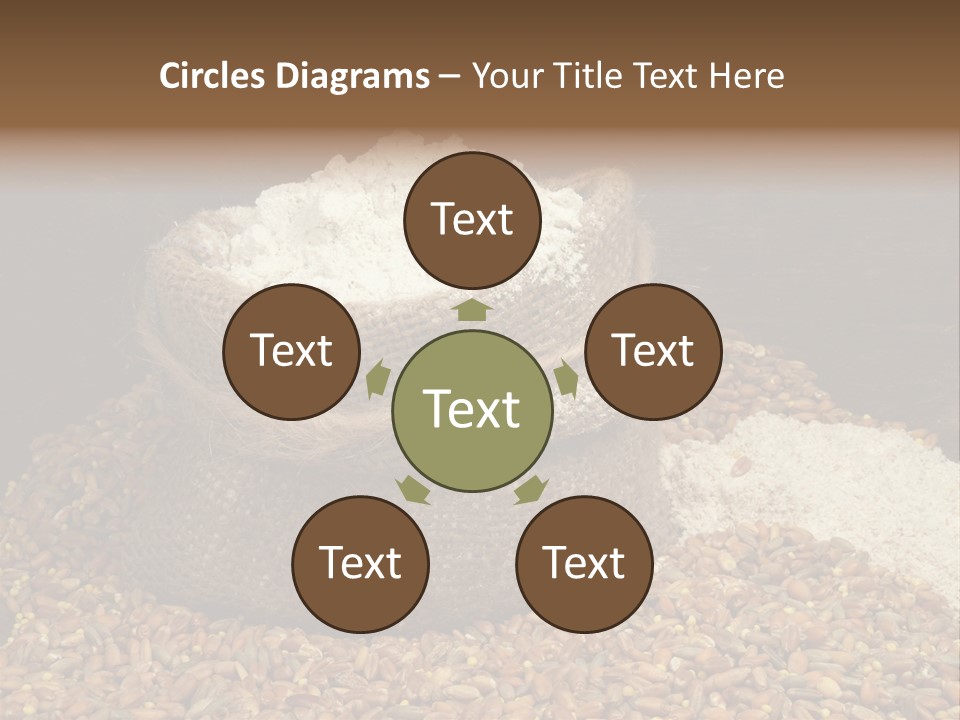 Grain, Flour And A Small Bag PowerPoint Template