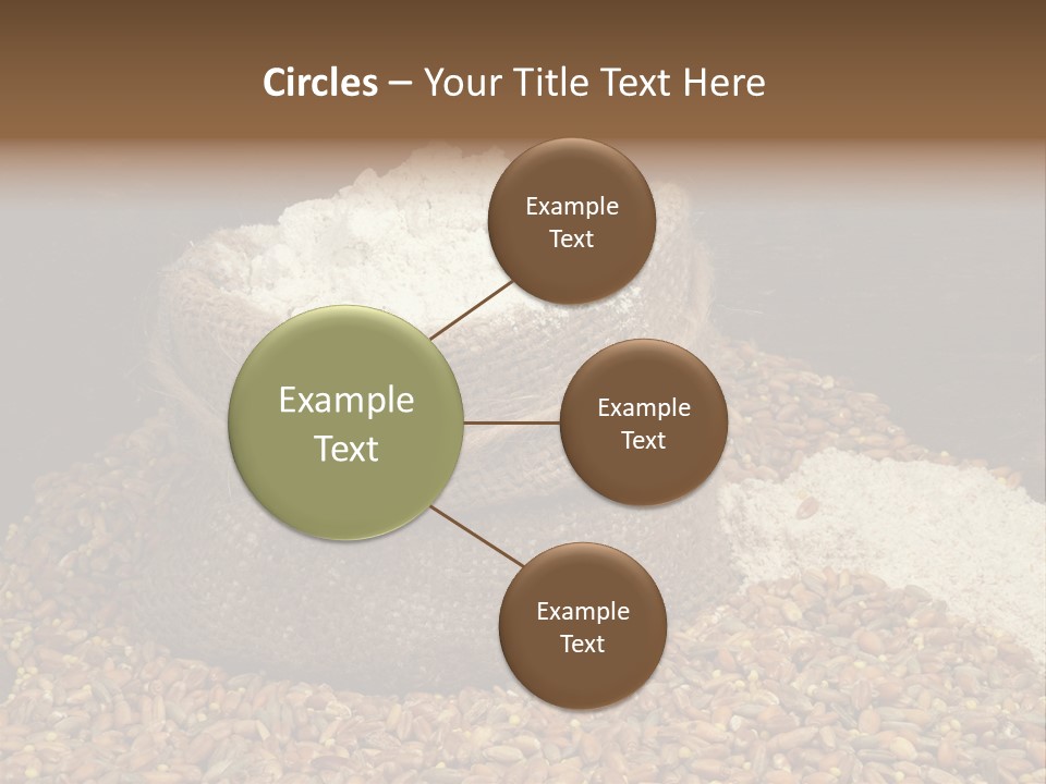 Grain, Flour And A Small Bag PowerPoint Template