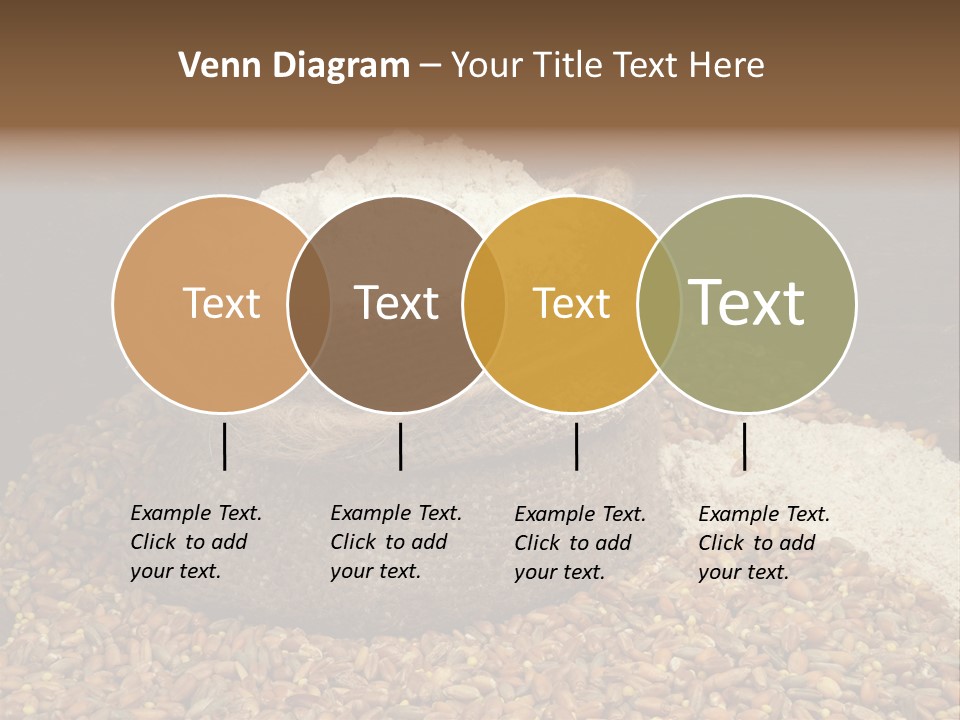 Grain, Flour And A Small Bag PowerPoint Template