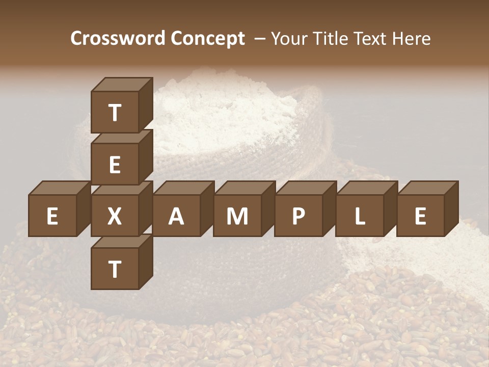 Grain, Flour And A Small Bag PowerPoint Template