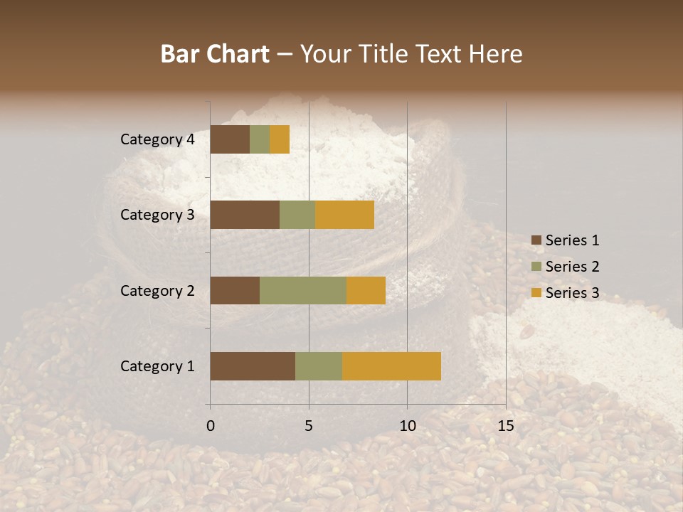 Grain, Flour And A Small Bag PowerPoint Template