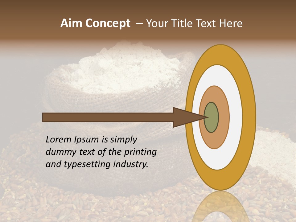 Grain, Flour And A Small Bag PowerPoint Template