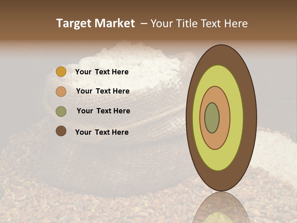 Grain, Flour And A Small Bag PowerPoint Template