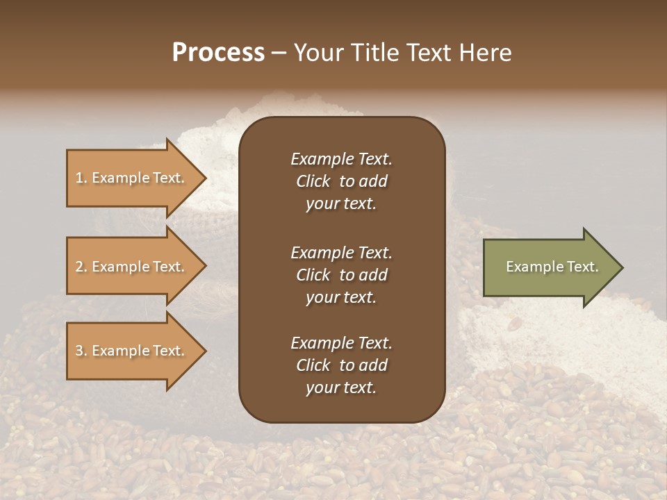 Grain, Flour And A Small Bag PowerPoint Template