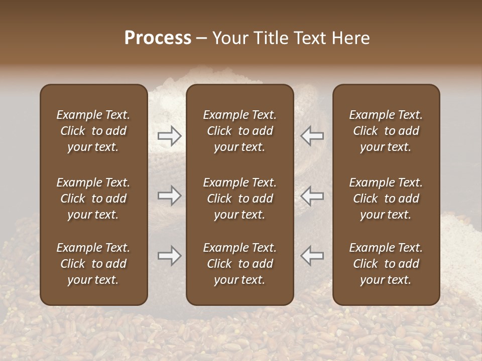 Grain, Flour And A Small Bag PowerPoint Template