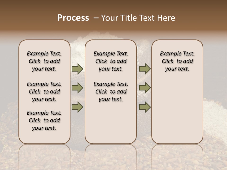 Grain, Flour And A Small Bag PowerPoint Template