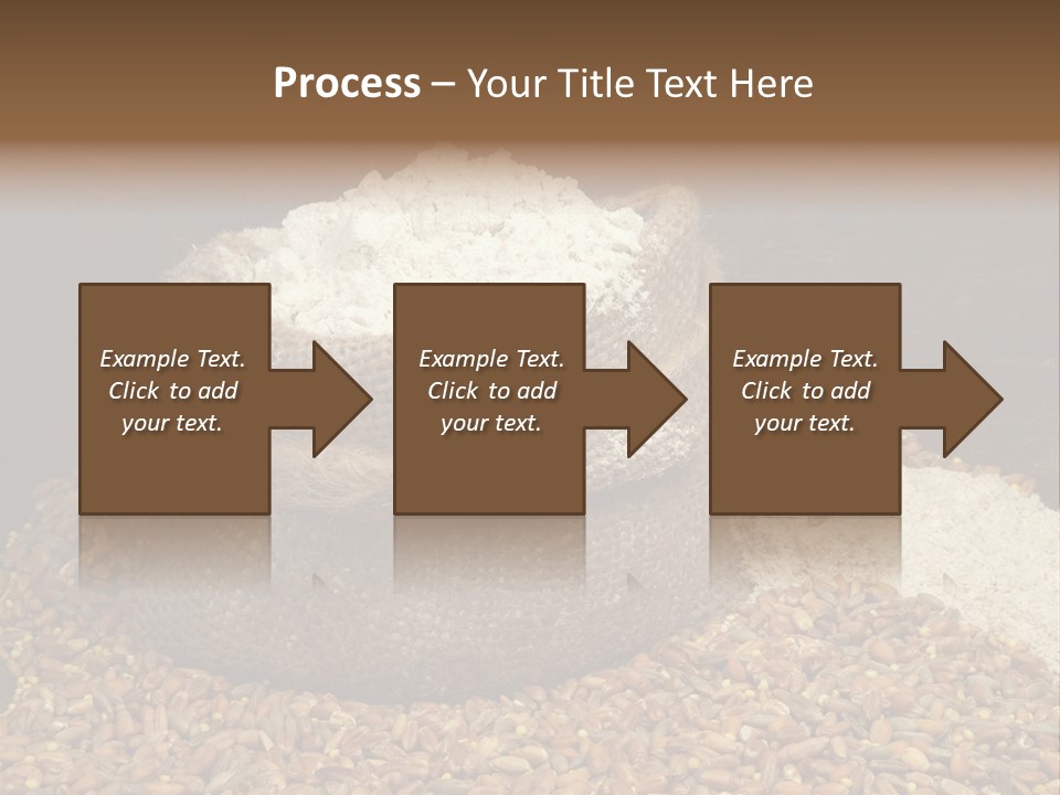 Grain, Flour And A Small Bag PowerPoint Template