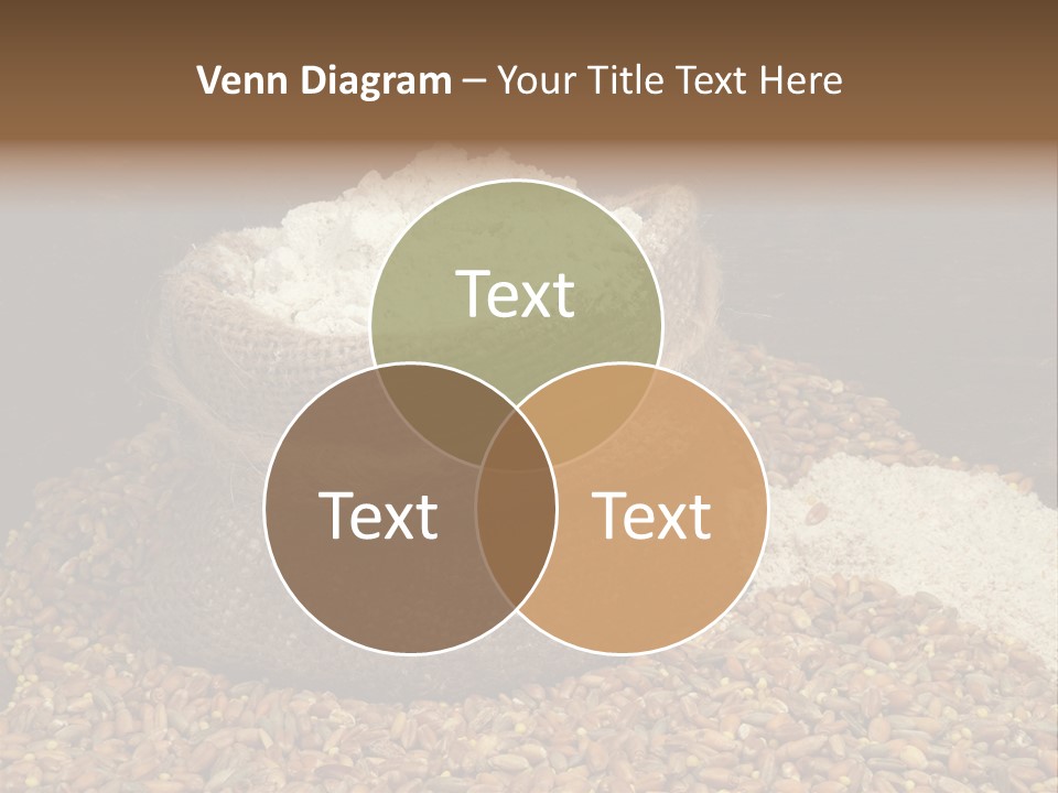 Grain, Flour And A Small Bag PowerPoint Template
