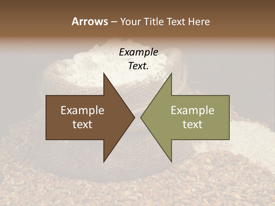 Grain, Flour And A Small Bag PowerPoint Template