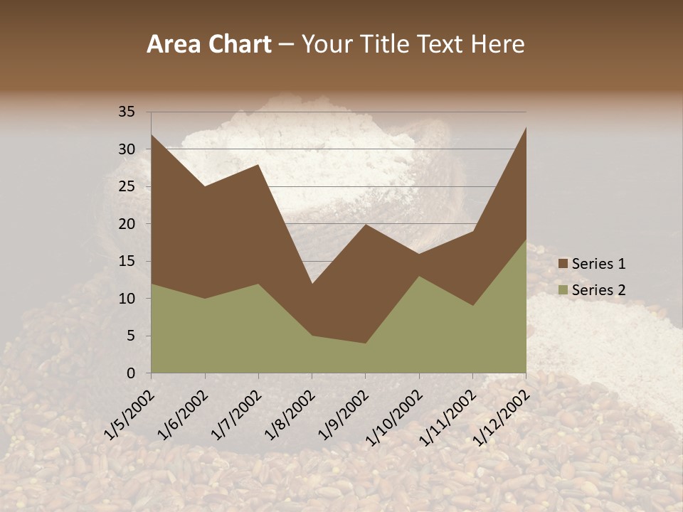 Grain, Flour And A Small Bag PowerPoint Template