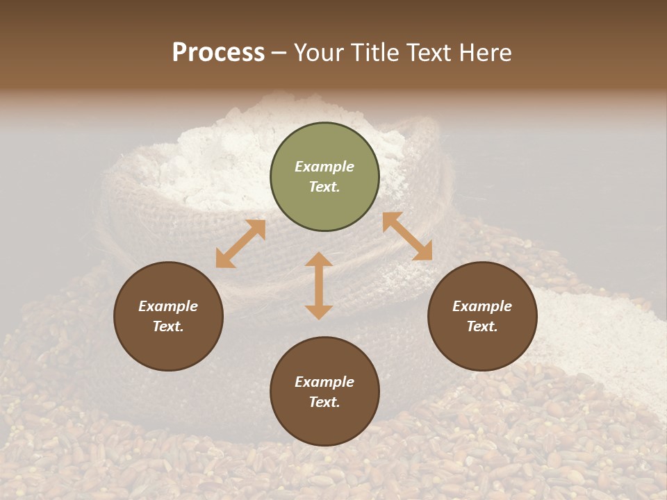 Grain, Flour And A Small Bag PowerPoint Template