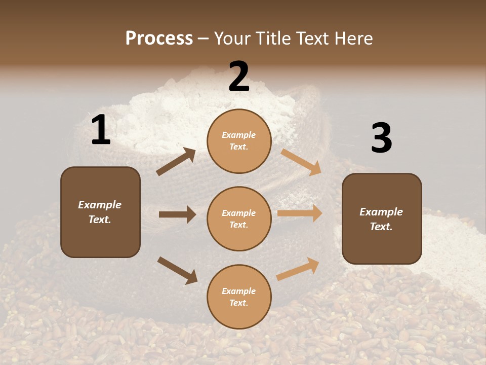 Grain, Flour And A Small Bag PowerPoint Template