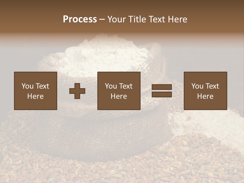 Grain, Flour And A Small Bag PowerPoint Template
