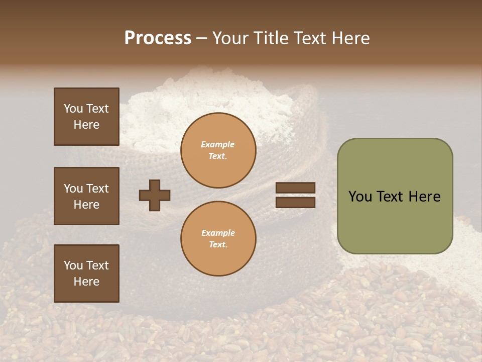 Grain, Flour And A Small Bag PowerPoint Template