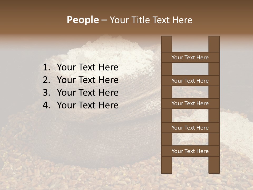 Grain, Flour And A Small Bag PowerPoint Template