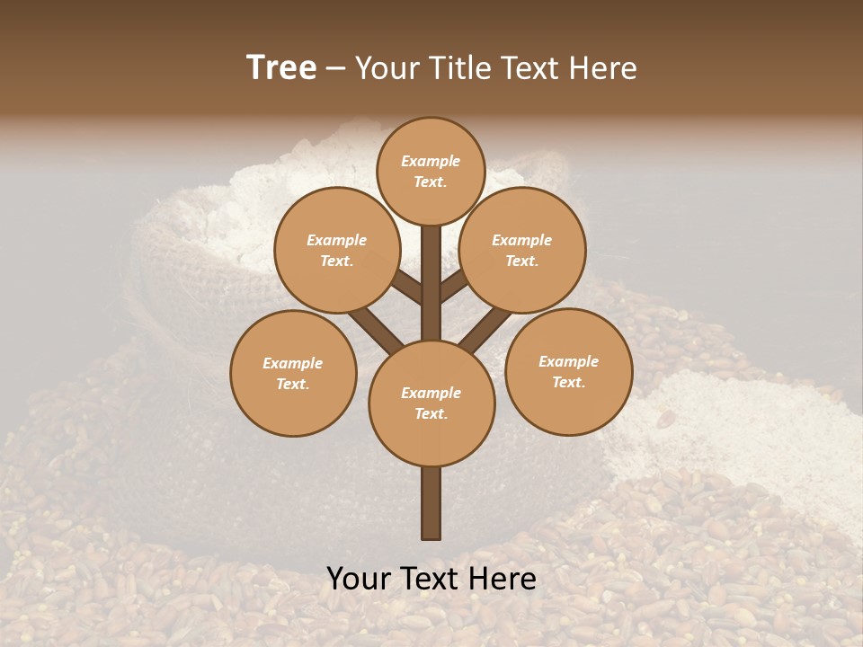 Grain, Flour And A Small Bag PowerPoint Template