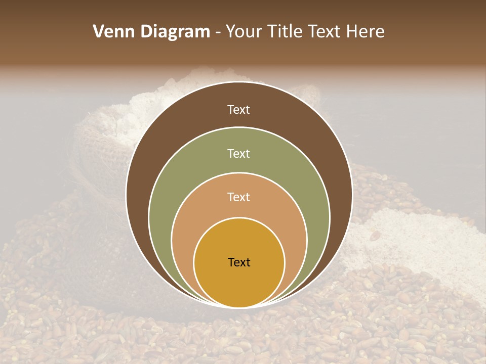 Grain, Flour And A Small Bag PowerPoint Template
