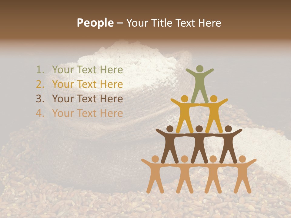 Grain, Flour And A Small Bag PowerPoint Template