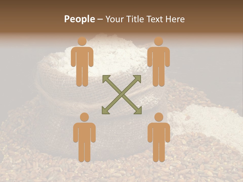 Grain, Flour And A Small Bag PowerPoint Template