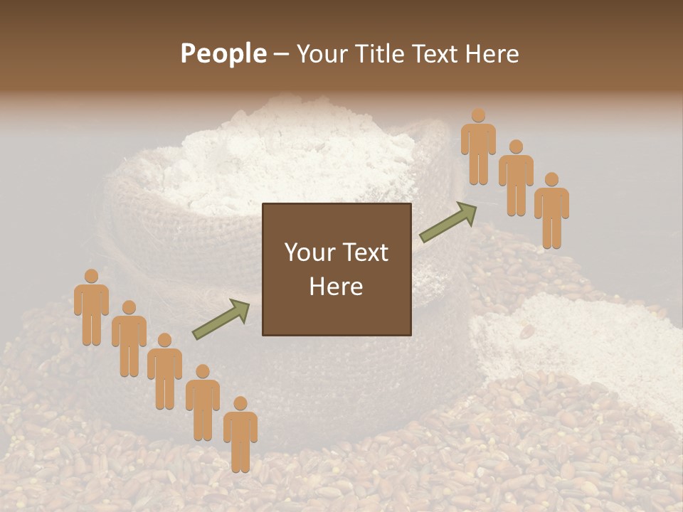 Grain, Flour And A Small Bag PowerPoint Template
