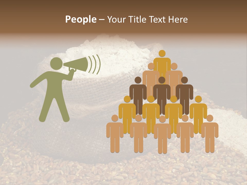 Grain, Flour And A Small Bag PowerPoint Template