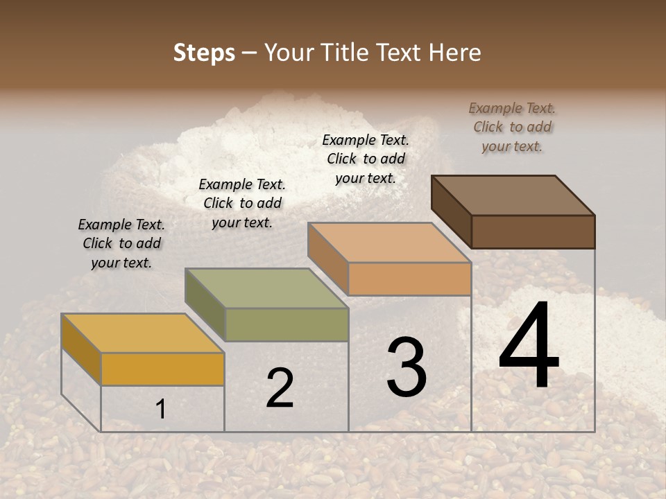 Grain, Flour And A Small Bag PowerPoint Template