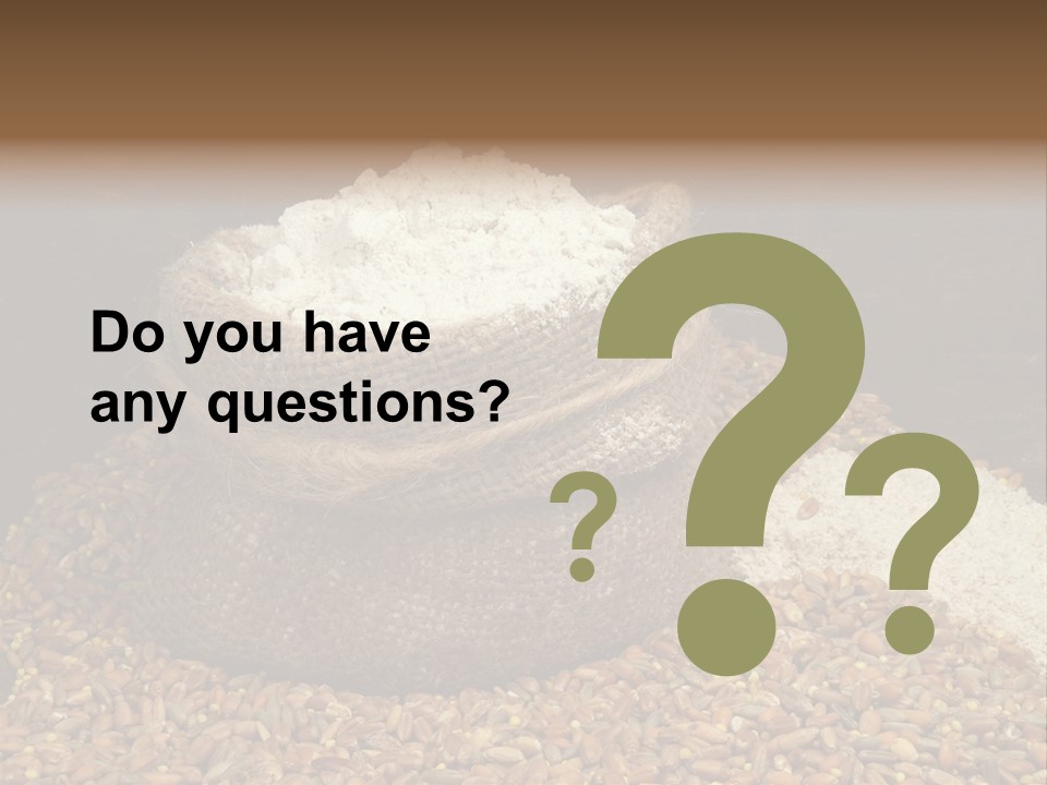 Grain, Flour And A Small Bag PowerPoint Template