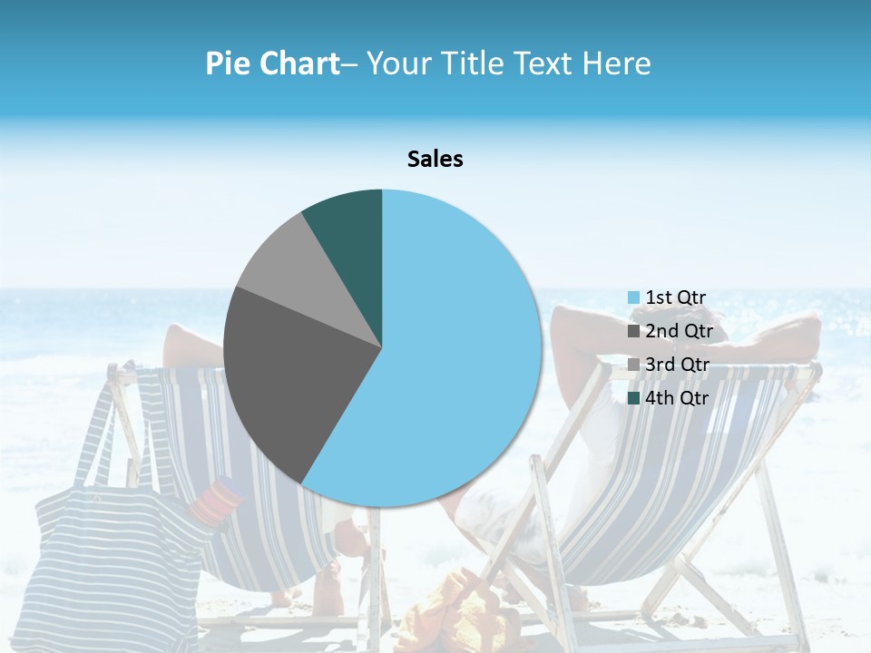 Two People Sitting In Beach Chairs On The Beach PowerPoint Template