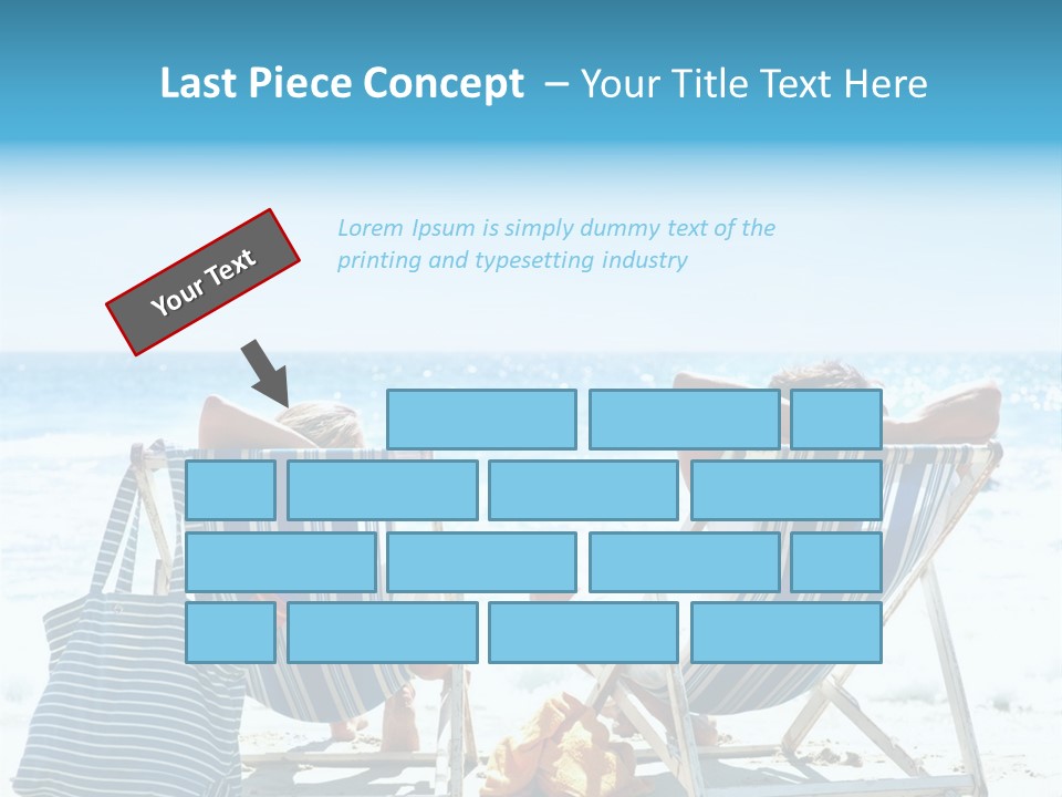 Two People Sitting In Beach Chairs On The Beach PowerPoint Template