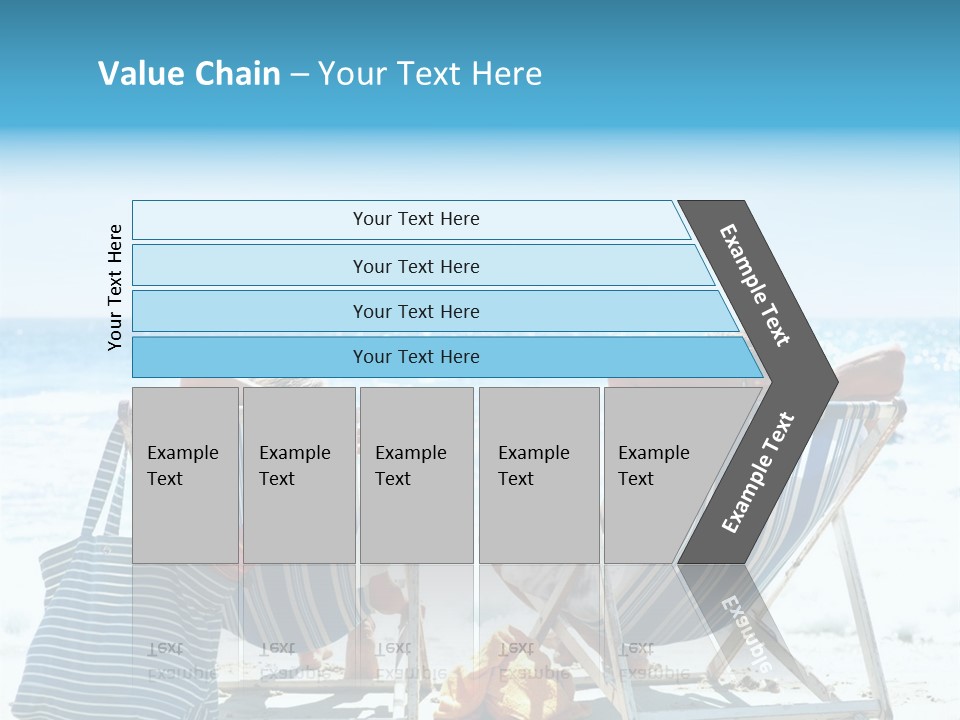 Two People Sitting In Beach Chairs On The Beach PowerPoint Template