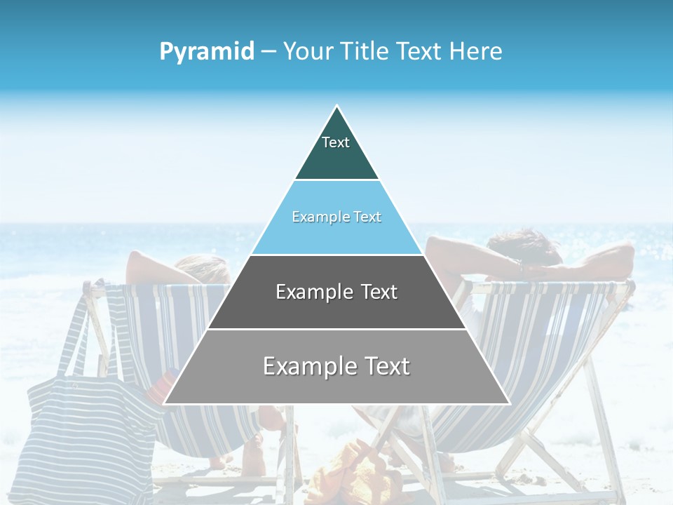 Two People Sitting In Beach Chairs On The Beach PowerPoint Template