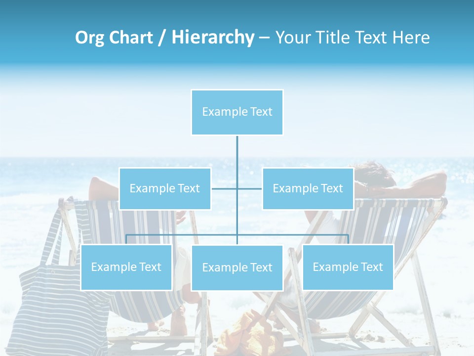 Two People Sitting In Beach Chairs On The Beach PowerPoint Template