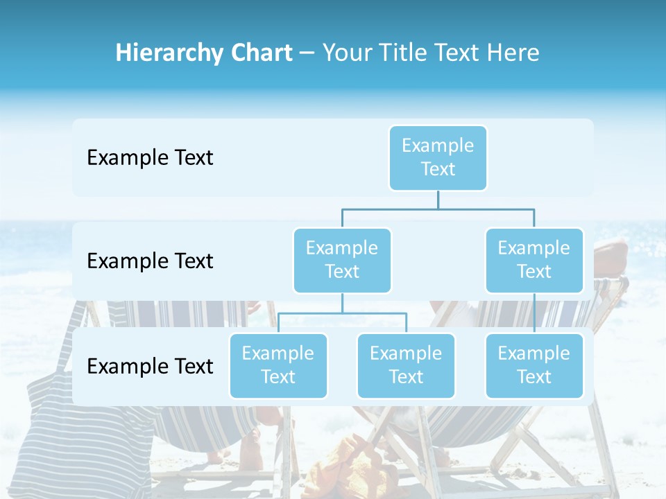 Two People Sitting In Beach Chairs On The Beach PowerPoint Template