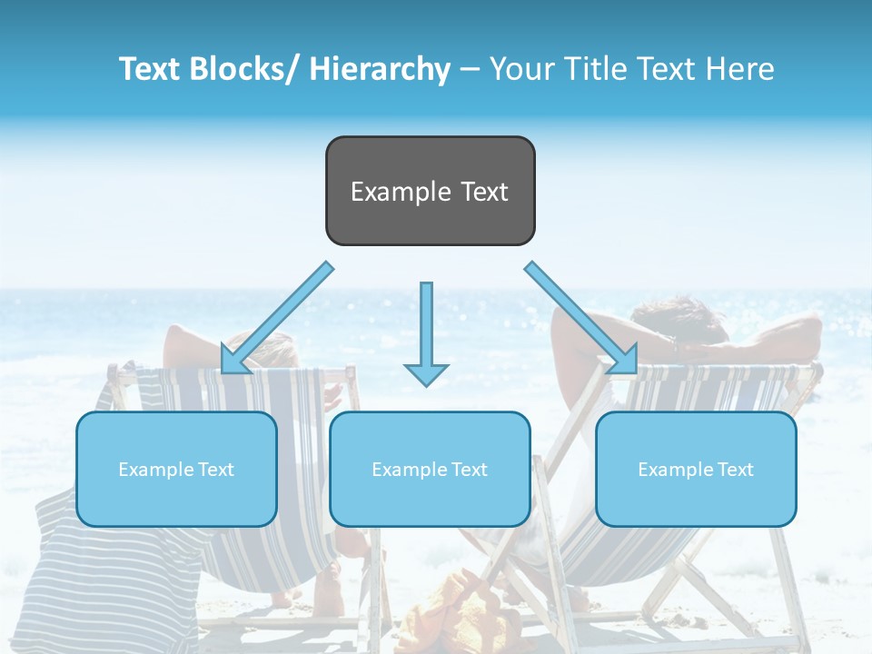 Two People Sitting In Beach Chairs On The Beach PowerPoint Template