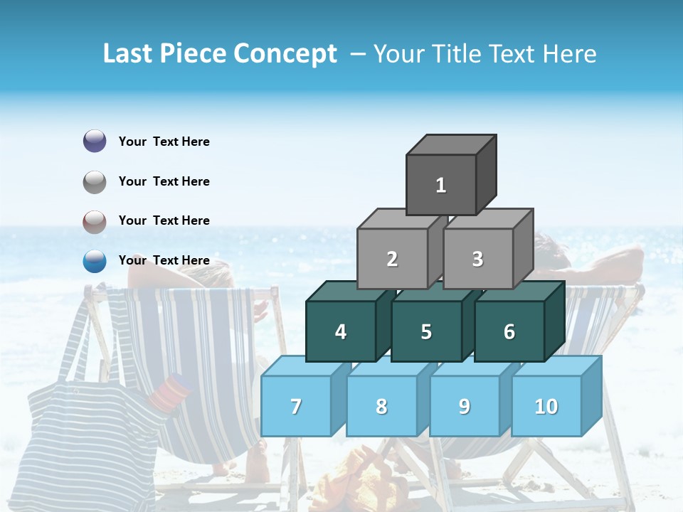 Two People Sitting In Beach Chairs On The Beach PowerPoint Template