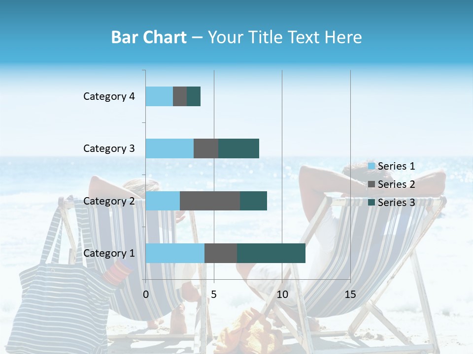Two People Sitting In Beach Chairs On The Beach PowerPoint Template
