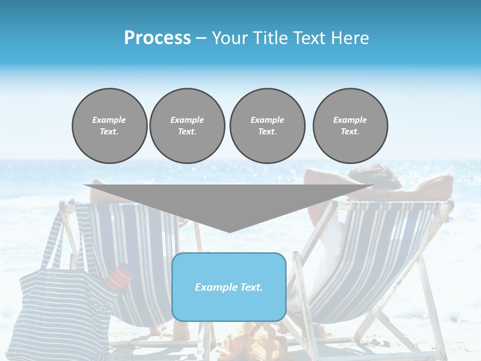 Two People Sitting In Beach Chairs On The Beach PowerPoint Template