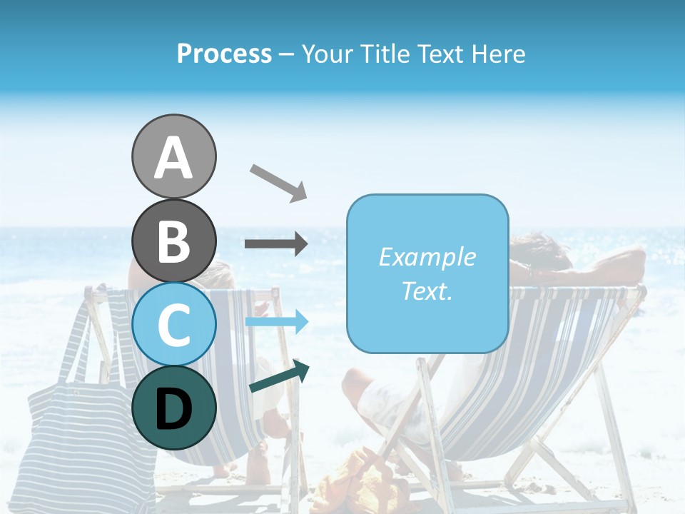 Two People Sitting In Beach Chairs On The Beach PowerPoint Template