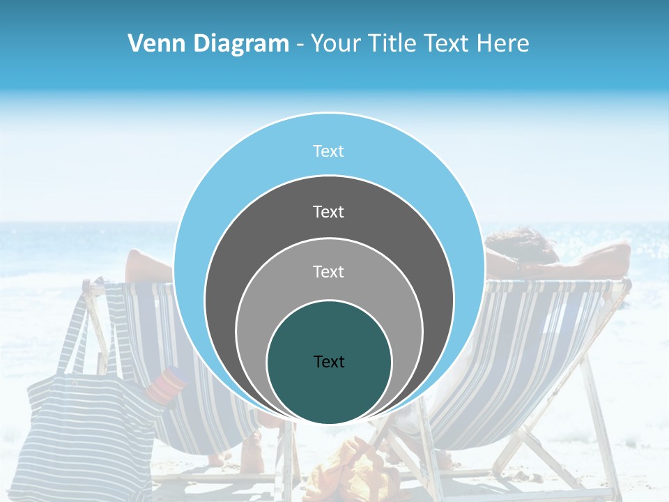 Two People Sitting In Beach Chairs On The Beach PowerPoint Template