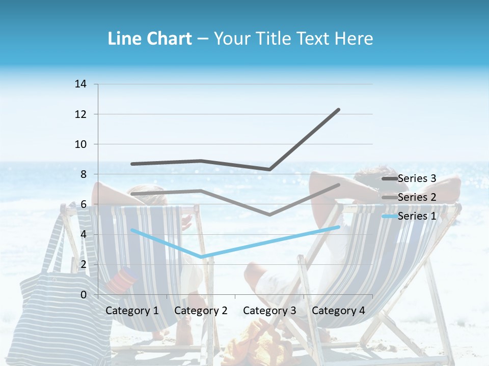 Two People Sitting In Beach Chairs On The Beach PowerPoint Template